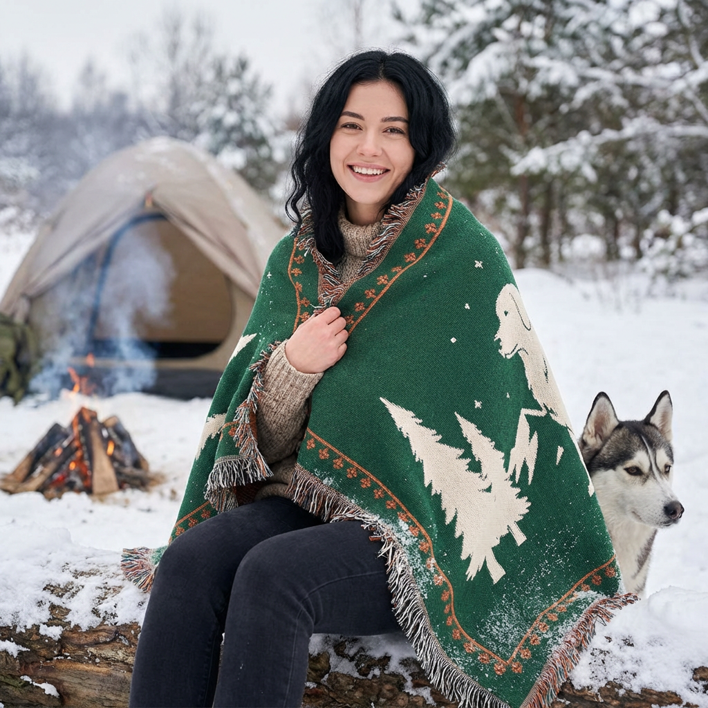 The Trail Blanket — Labrador Edition | Premium Woven Dog Blanket | Cabin & Outdoor Gift for Dog Lovers